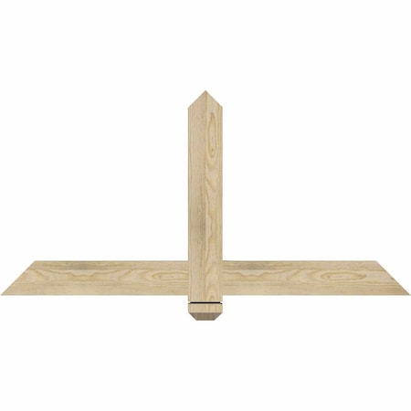 Ekena Millwork Eugene Rough Sawn Timber Gable Bracket, Douglas Fir, 48"W x 24"H x 2"D x 4"F, 12/12 Pitch GBW048X24X0204EUG00RDF